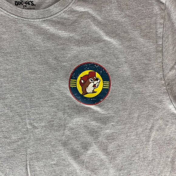 Buc-ees Gray Short Sleeve Crewneck Shirt Mens 2XL XXL - Picture 5 of 5